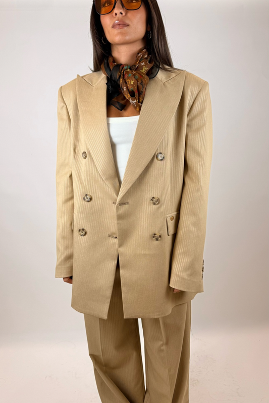 Tailleur Tokyo Cammello gessato