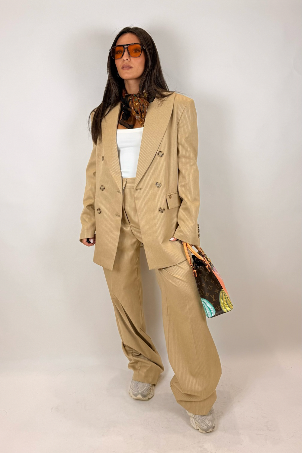 Tailleur Tokyo Cammello gessato