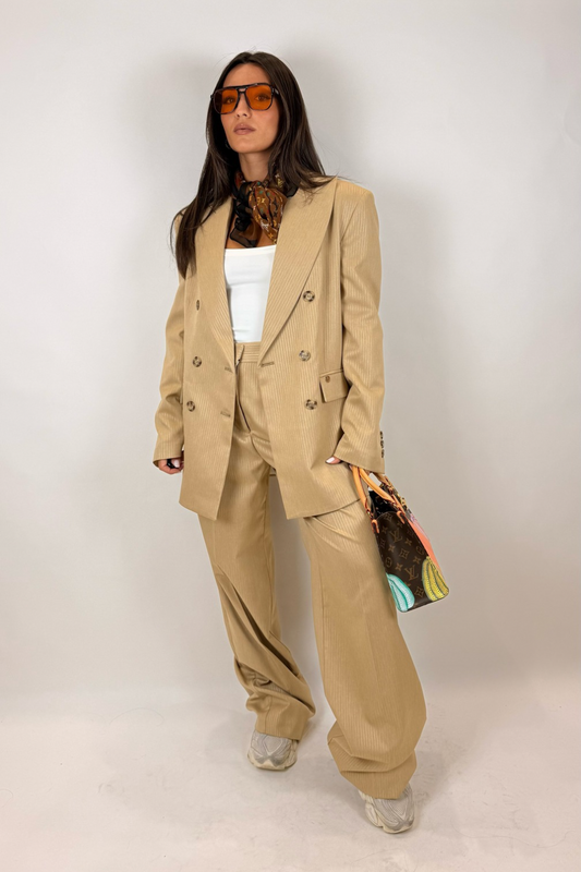 Tailleur Tokyo Cammello gessato