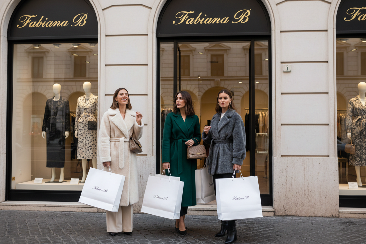 Donne davanti al negozio Fabiana B